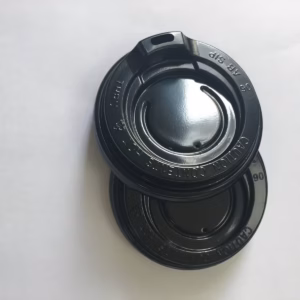 12oz Coffee Cup Lids Black (Frontier)