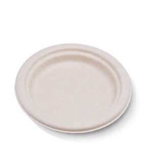 9" Round Bamboo Plate (Brown)
