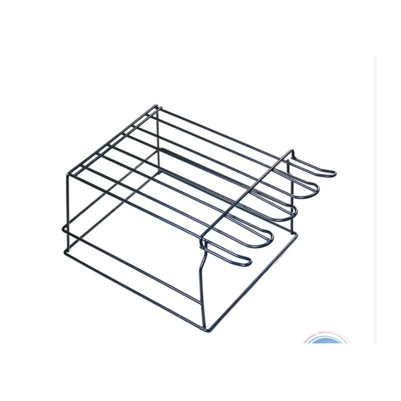 Black Hanging Glass Rack 4 Rows With Break Stopper