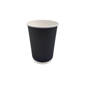 12oz Coffee Cup double Wall BLACK(90mm)