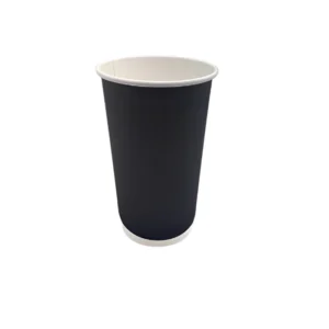 16oz Coffee Cup double Wall BLACK(90mm)